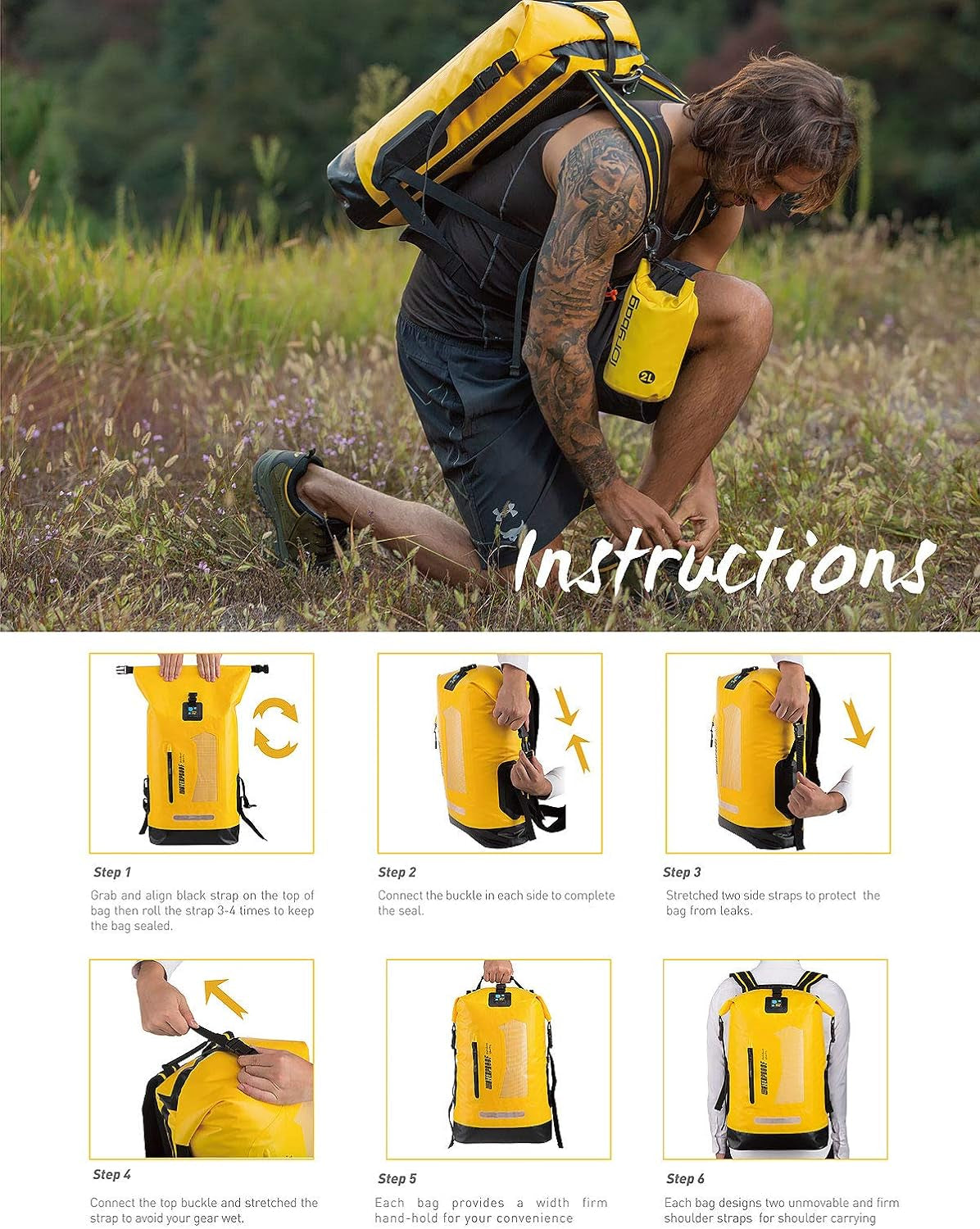 Stay Dry On Your Adventure! Waterproof Floating Backpack for Kayaking - Available in 20L, 30L & 40L!