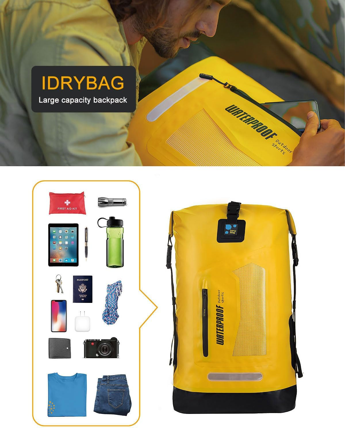 Stay Dry On Your Adventure! Waterproof Floating Backpack for Kayaking - Available in 20L, 30L & 40L!