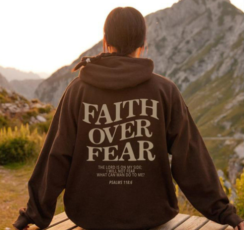 Faith over Fear Sweatshirt,Christian Shirt,Bible Verse Hoodi