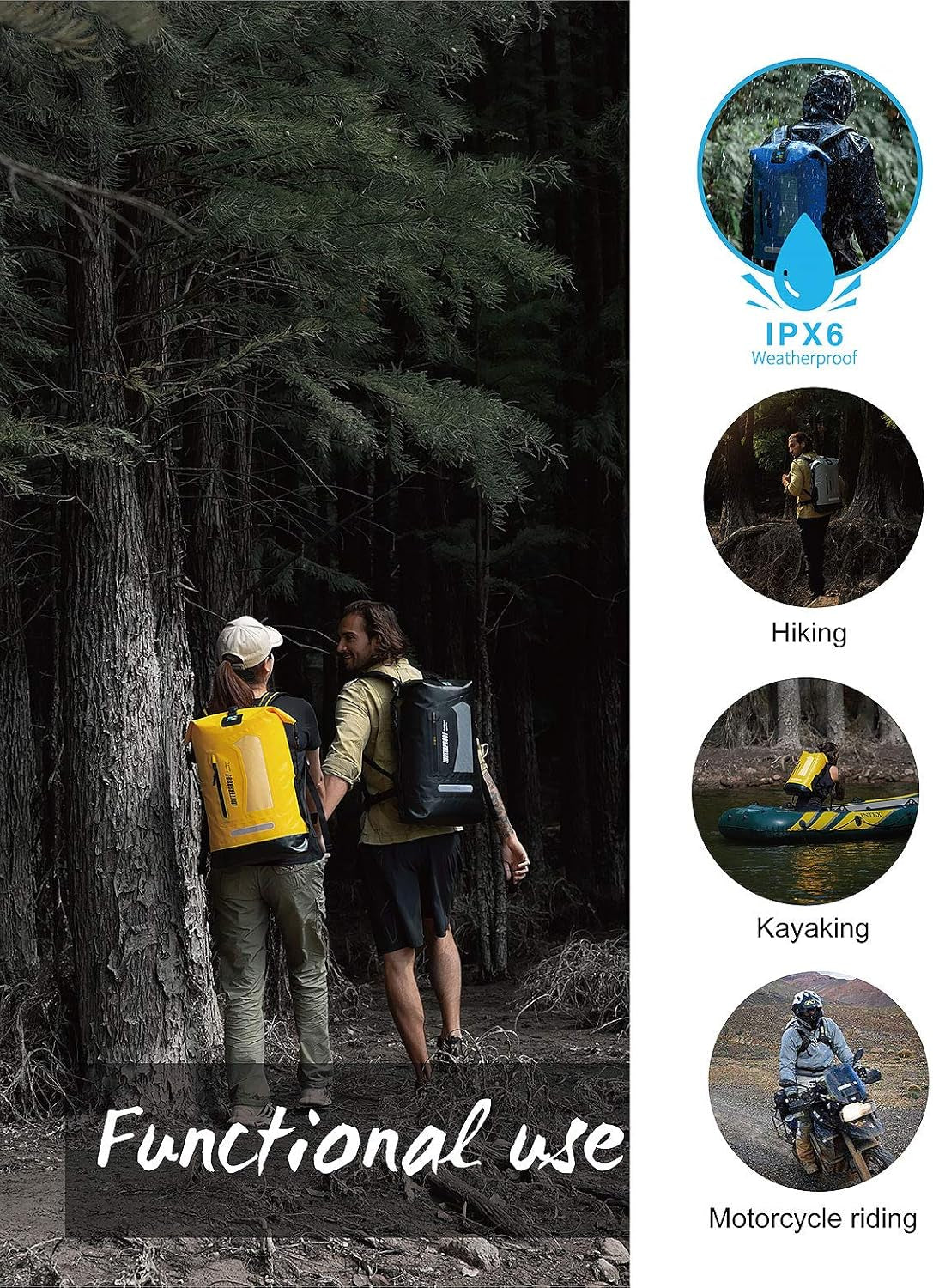 Stay Dry On Your Adventure! Waterproof Floating Backpack for Kayaking - Available in 20L, 30L & 40L!